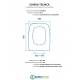 Scheda per copriwater per DOLOMITE QT 70 cerniera inox con chiusura normale o rallentata soft close