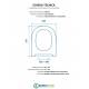Scheda per copriwater per VITRUVIT ALBA SOSPESO cerniera inox con chiusura normale o rallentata soft close