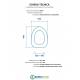Scheda per copriwater per SIMAS SLY cerniera inox con chiusura normale o rallentata soft close