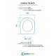 Scheda per copriwater per FALERII ASSOLUTO cerniera inox con chiusura normale o rallentata soft close