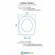 Scheda per copriwater per OLYMPIA FORMOSA SOSPESO cerniera inox con chiusura normale o rallentata soft close