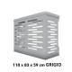 Jimmy Copri Climatizzatore/Condizionatore GRIGIO Unità Esterna L1100xH830xP590 in Alluminio Composito