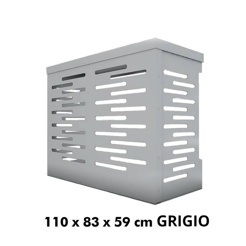 Jimmy Copri Climatizzatore/Condizionatore GRIGIO Unità Esterna L1100xH830xP590 in Alluminio Composito