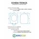 Copriwater per IDEAL STANDARD TESI TERRA / SOSPESO TERMOINDURENTE BIANCO cerniera inox normale o rallentata soft close