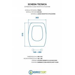 Copriwater BR-1 Blu Marino Cerniera Cromo-Tenax Simi 