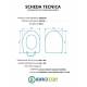 Copriwater per DISEGNO CERAMICA TOUCH1 TERMOINDURENTE BIANCO cerniera inox normale o rallentata soft close