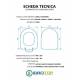 Copriwater per IDEAL STANDARD BLEND CURVE TERRA / SOSPESO TERMOINDURENTE BIANCO cerniera inox normale o rallentata soft close