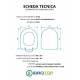 Copriwater per VITRA SENTO 65 MONOBLOCCO TERMOINDURENTE BIANCO cerniera inox normale o rallentata soft close