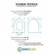 Copriwater per RAK MORNING TERMOINDURENTE BIANCO cerniera inox normale o rallentata soft close