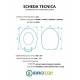 Copriwater per AXA PRIME A TERRA / SOSPESO / MONOBLOCCO TERMOINDURENTE BIANCO cerniera inox normale o rallentata soft close