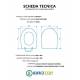 Copriwater per BOCCHI NEOS SOSPESO TERMOINDURENTE BIANCO cerniera inox normale o rallentata soft close