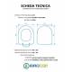 Copriwater per AXA GLOMP FILO MURO TERMOINDURENTE BIANCO cerniera inox normale o rallentata soft close