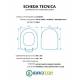 Copriwater per FLAMINIA APP TERRA / SOSPESO / MONOBLOCCO TERMOINDURENTE BIANCO cerniera inox normale o rallentata soft close