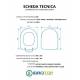 Copriwater per GSG LIKE A TERRA / SOSPESO / MONOBLOCCO TERMOINDURENTE BIANCO cerniera inox normale o rallentata soft close