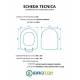 Copriwater per GSG LIKE XXS SOSPESO TERMOINDURENTE BIANCO cerniera inox normale o rallentata soft close