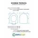 Copriwater per HATRIA SPEA FUSION SOSPESO / VASO SOSPESO TERMOINDURENTE BIANCO cerniera inox normale o rallentata soft close