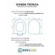 Copriwater per VILLEROY & BOCH MAGNUM SOSPESO / MONOBLOCCO TERMOINDURENTE BIANCO cerniera inox normale o rallentata soft close