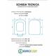 Copriwater per SANINDUSA LOOK TERMOINDURENTE BIANCO cerniera inox normale