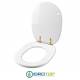 Copriwater Ideal Standard  LINDA BIANCO I.S.  Cerniera Oro-Sedile-Asse Wc