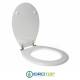 Copriwater Cesame  DORICA-TRIESTE BIANCO Cerniera Rallentata Soft Close Cromo-Sedile-Asse Wc