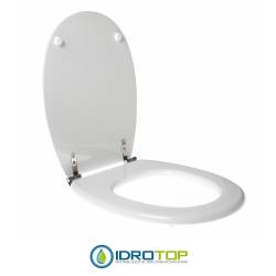 Copriwater Simas ARCADE BIANCO Cerniera Rallentata Soft Close Cromo-Sedile-Asse Wc