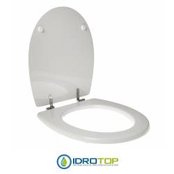 Copriwater Simas DEBORAH BIANCO Cerniera Rallentata Soft Close Cromo-Sedile-Asse Wc