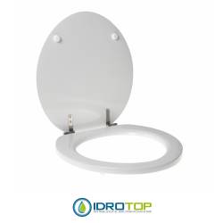 Copriwater Cesame  BIT BIANCO Cerniera Rallentata Soft Close Cromo-Sedile-Asse Wc