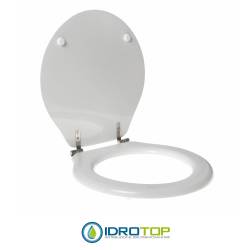 Copriwater CRONO Olympia Bianco Con cerniera Cromo 