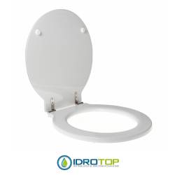 Copriwater Cesame  MID BIANCO Cerniera Rallentata Soft Close Cromo-Sedile-Asse Wc