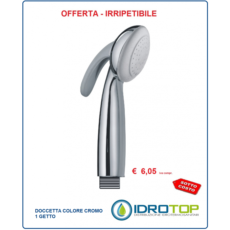 Doccetta MINNY 1 getti COLORE CROMO  Anticalcare