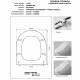 Copriwater Galassia  FORMER MB BIANCO Cerniera Cromo-Sedile-Asse Wc