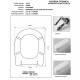 Copriwater Galassia PIUMA sospeso BIANCO Cerniera Cromo-Sedile-Asse Wc