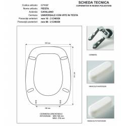 Copriwater Catalano FIESTA  GRIGIO  Cromo-Sedile-Asse Wc