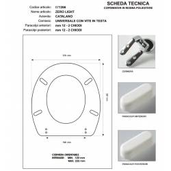 Copriwater Catalano ZERO LIGHT NERO  Cromo-Sedile-Asse Wc