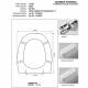 Copriwater Hatria  ONDA BIANCO Cerniera Cromo-Sedile-Asse Wc
