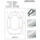 Copriwater Hatria  GRAN SASSO BIANCO  Cerniera Cromo-Sedile-Asse Wc