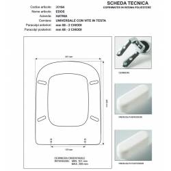 Copriwater Hatria  EDOS BLU REGGENZA Cerniera Cromo-Sedile-Asse Wc