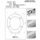 Copriwater Cesame  MID CHAMPAGNE Cerniera Cromo-Sedile-Asse Wc