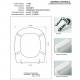 Copriwater Dolomite FLEO AZZURRO SUSSURRATO Cerniera Cromo-Sedile-Asse Wc