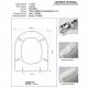 Copriwater Dolomite  CLODIA BIANCO Cerniera Oro-Sedile-Asse Wc