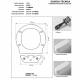 Copriwater Flaminia  CHOC BIANCO Cerniera Cromo-Sedile-Asse Wc