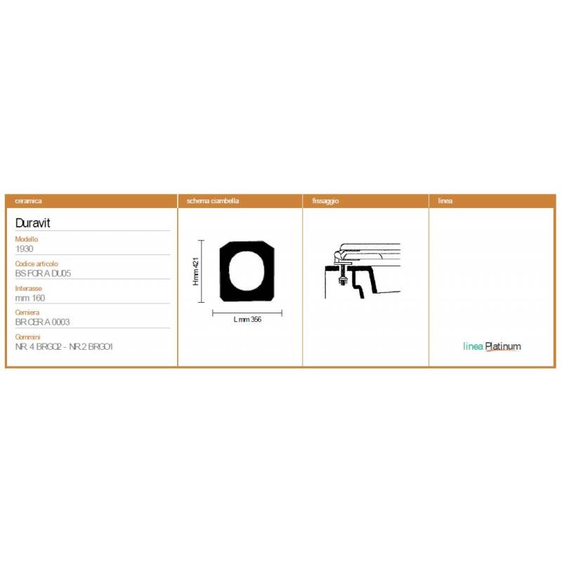 Copriwater Duravit  1930 NERO  Sedile Wc Coprivaso Asse Come L'originale
