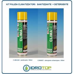 Kit Pulizia Climatizzatori-Condizionatori:n1 Sanitizzante+n.1 Detergente Facot