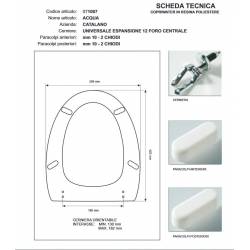  Copriwater Catalano ROMANTICA BIANCO Cromo-Sedile-Asse Wc  