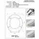 Copriwater Ideal Standard  MODERNO BIANCO I.S.  Cerniera Cromo-Sedile-Asse Wc