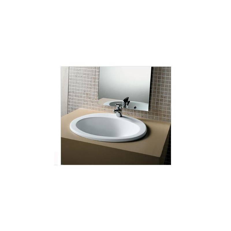 Lavabo incasso Mod. OVALINE Monoforo in Ceramica Dimensioni 600x520 Hatria
