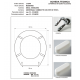 Copriwater Ideal Standard  MODERNO MIRTILLO  Cerniera Cromo-Sedile-Asse Wc