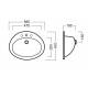 Lavabo incasso Mod. MARINE Ceramica Dimensioni 560x435 Hatria