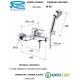 Miscelatore WINNER vasca esterno  con kit doccia a 4 funzioni Remer