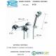 Miscelatore doccia esterno con kit doccia a 4 funzioni Remer